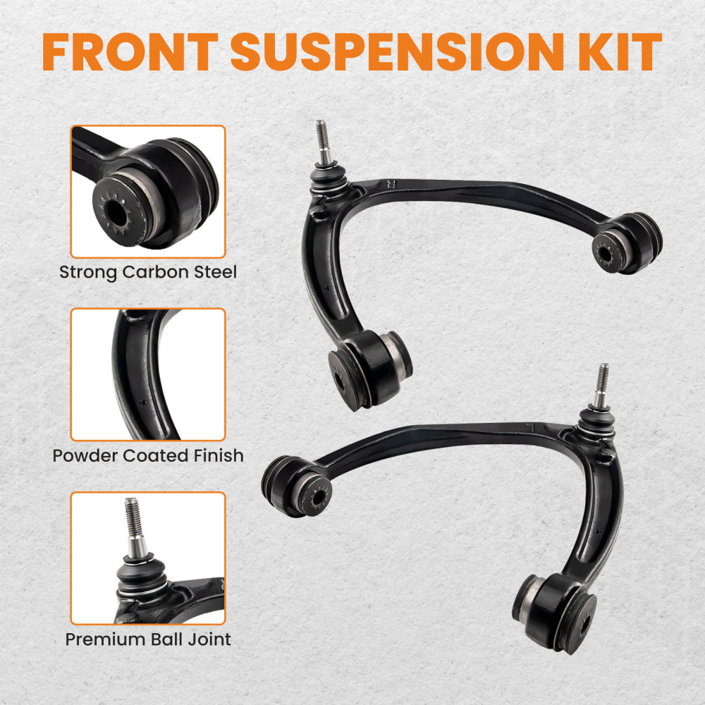 12 Pcs Front Upper Control Arm & Tie Rod Sway Bar compatible for Silverado Sierra