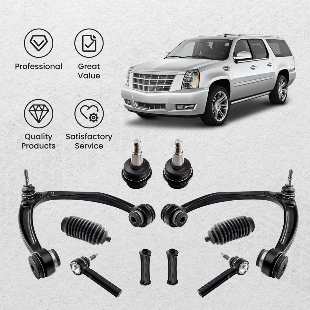 12 Pcs Front Upper Control Arm & Tie Rod Sway Bar compatible for Silverado Sierra