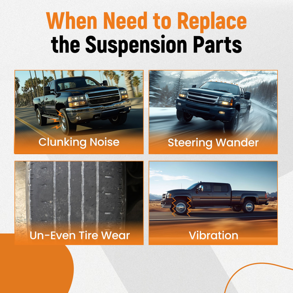 13x Front Control Arms PU Bushing Lift Kit For 07-13 compatible for Chevy Suburban 1500 compatible for Tahoe