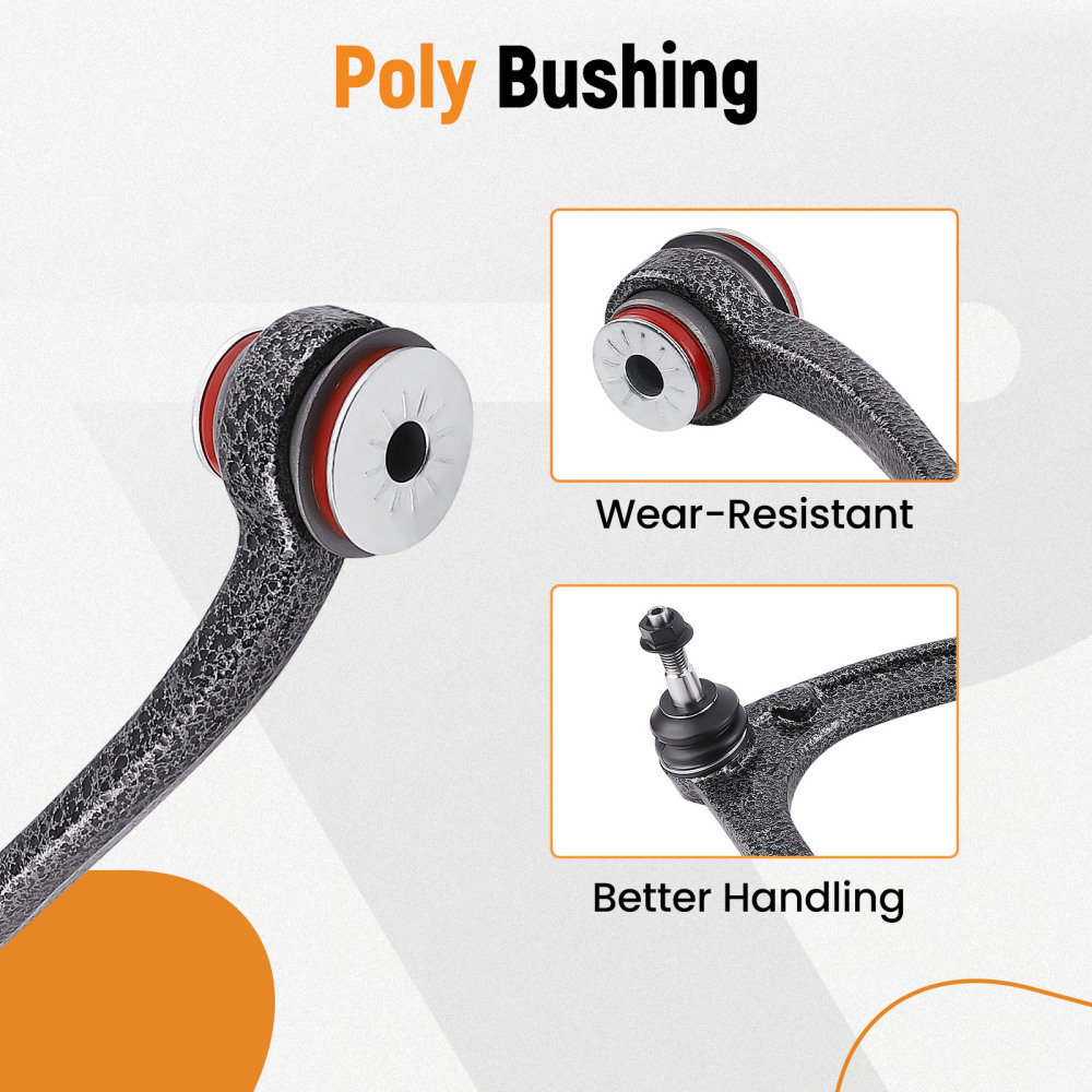 13x Front Control Arms PU Bushing Lift Kit For 07-13 compatible for Chevy Suburban 1500 compatible for Tahoe