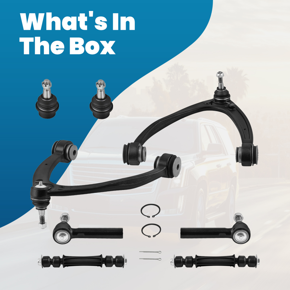 8PC BRACCIO DI CONTROLLO ANTERIORE compatibile per CHEVROLET SILVERADO SUBURBAN SUBURBAN GMC