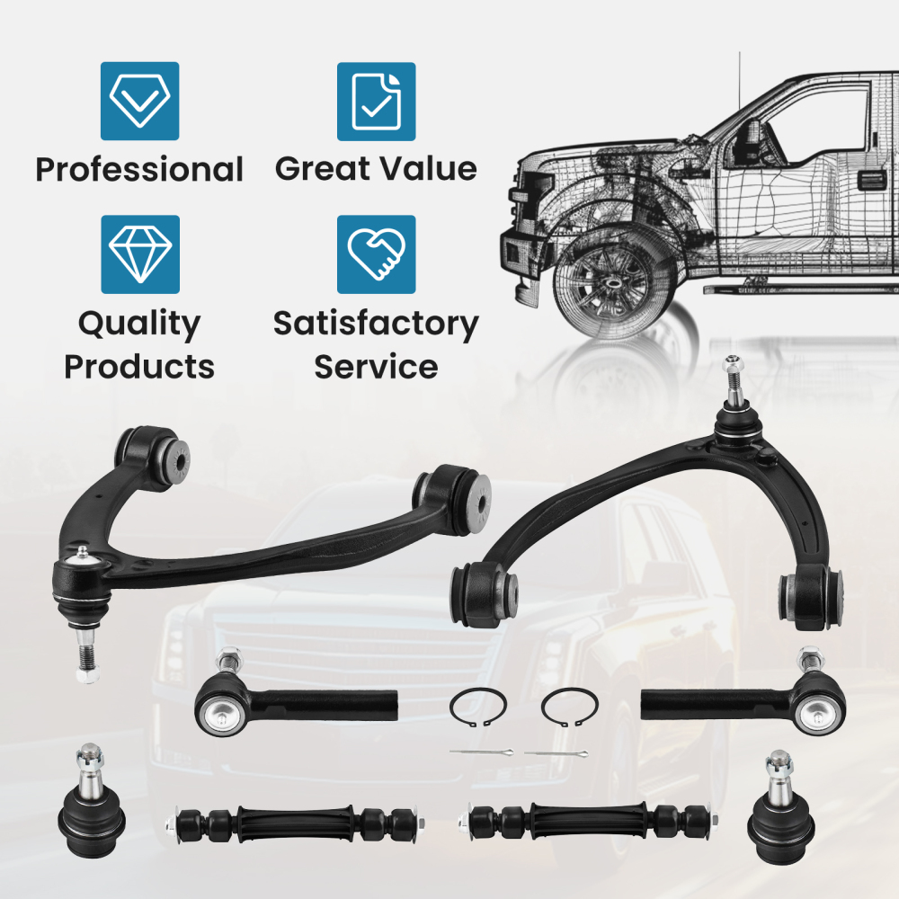 8PC BRACCIO DI CONTROLLO ANTERIORE compatibile per CHEVROLET SILVERADO SUBURBAN SUBURBAN GMC