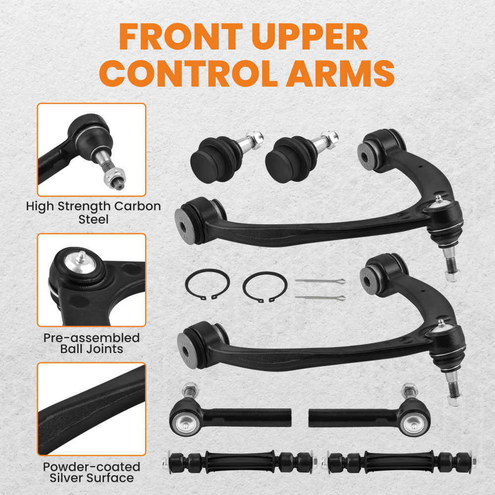 8PC BRACCIO DI CONTROLLO ANTERIORE compatibile per CHEVROLET SILVERADO SUBURBAN SUBURBAN GMC