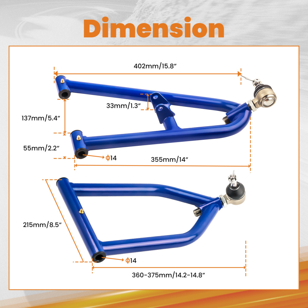bracci ad A anteriori estesi sospensioni braccio di controllo compatibile per Yamaha Banshee