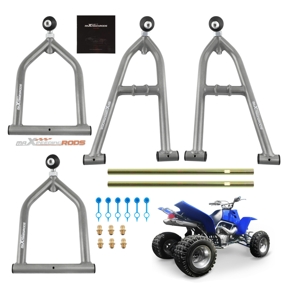 Front Upper Lower A-Arm Set Adjustable for 90-06 Yamaha Banshee 350 Suspension