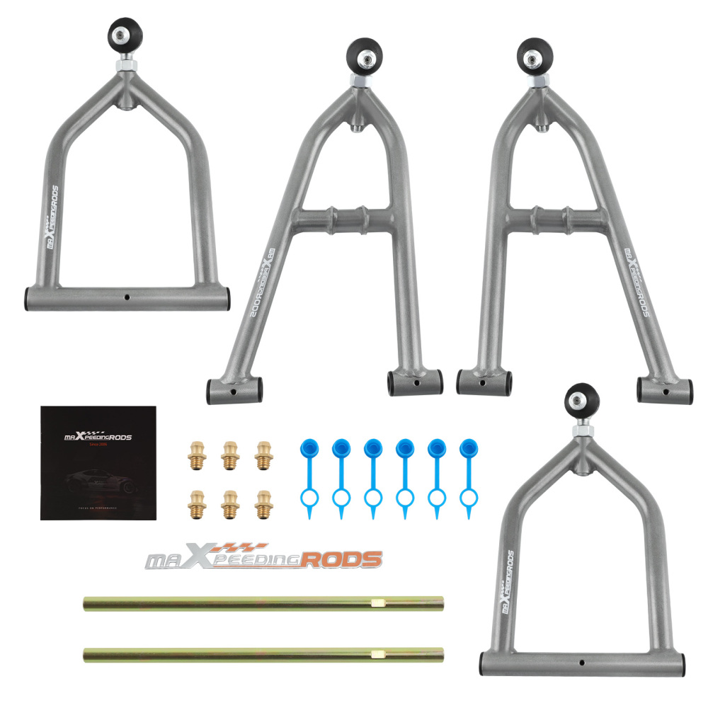 Front Upper Lower A-Arm Set compatible for Yamaha Banshee 350 YFZ350 Adjustable Control Arm