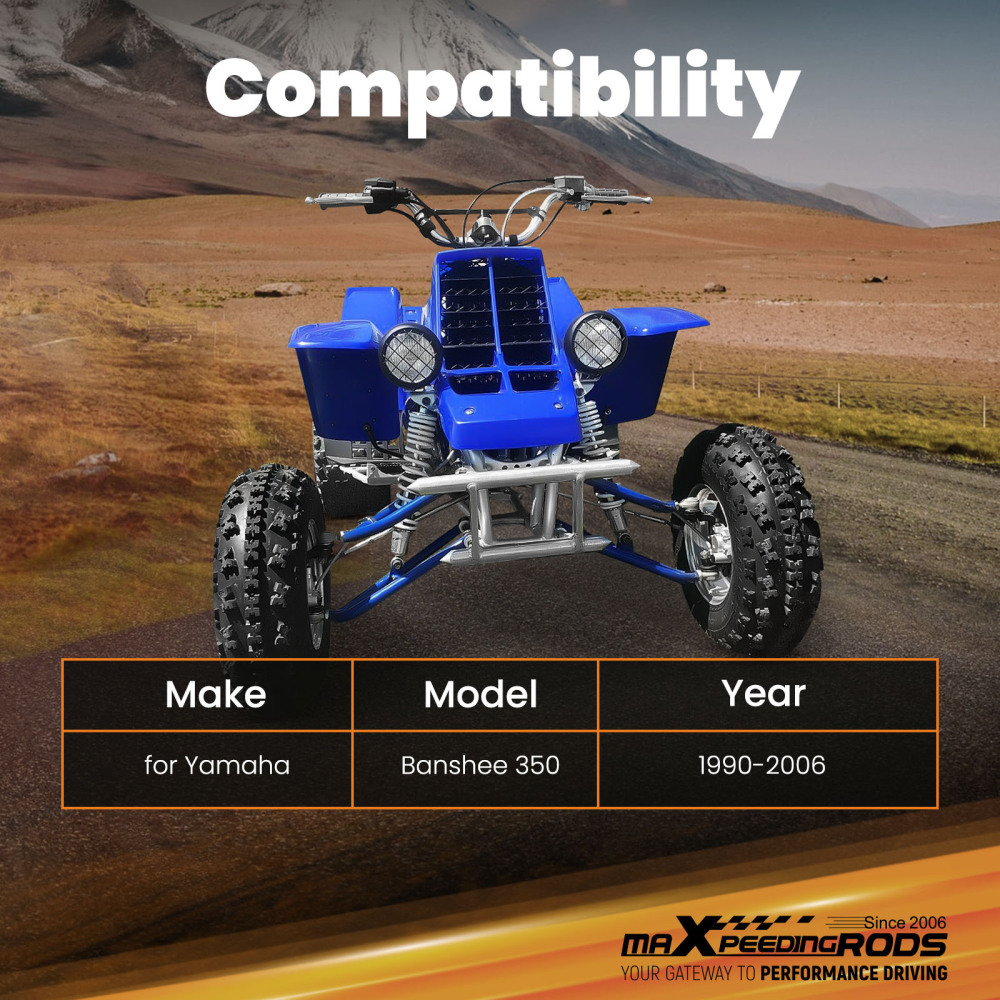 Front Upper Lower A-Arm Set compatible for Yamaha Banshee 350 YFZ350 Adjustable Control Arm