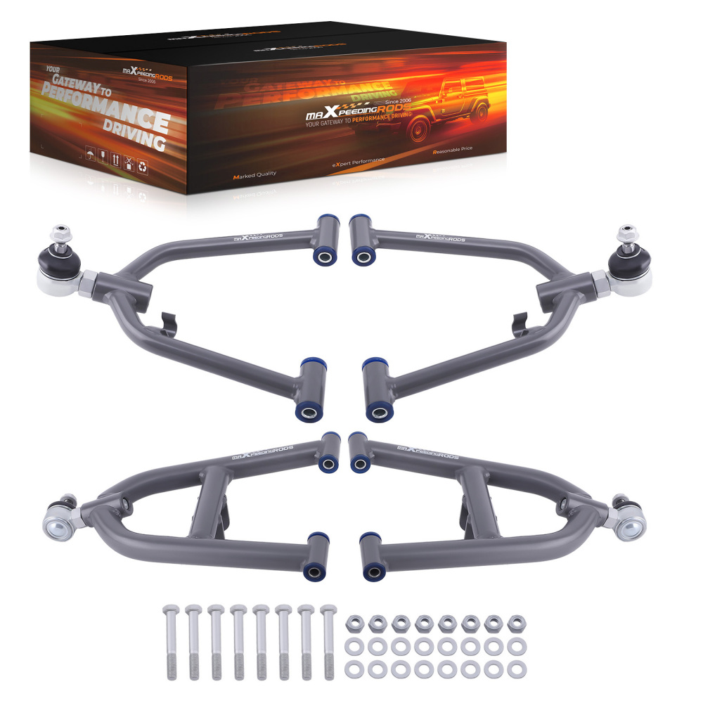Front LowerUpper A-Arms for 1989 1990 1991-2003 compatible for Yamaha WARRIOR 350 YFM350X