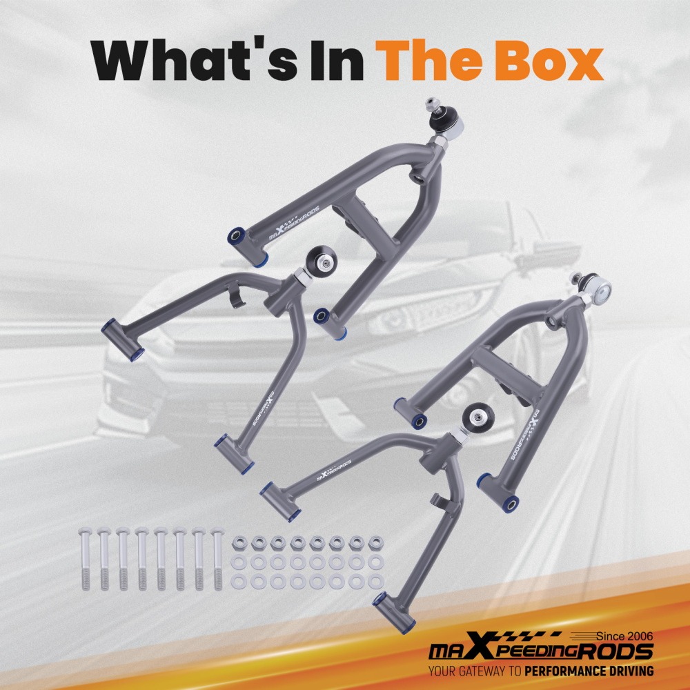 Front LowerUpper A-Arms for 1989 1990 1991-2003 compatible for Yamaha WARRIOR 350 YFM350X