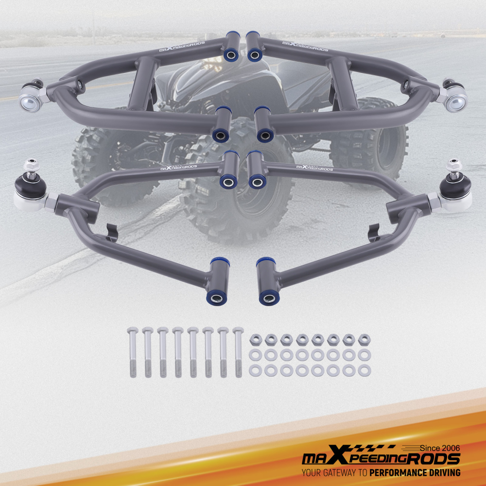Front LowerUpper A-Arms for 1989 1990 1991-2003 compatible for Yamaha WARRIOR 350 YFM350X