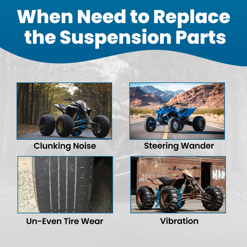 Front Lower Upper A-Arms compatible for Yamaha YFZ450 YFZ450V Control arms