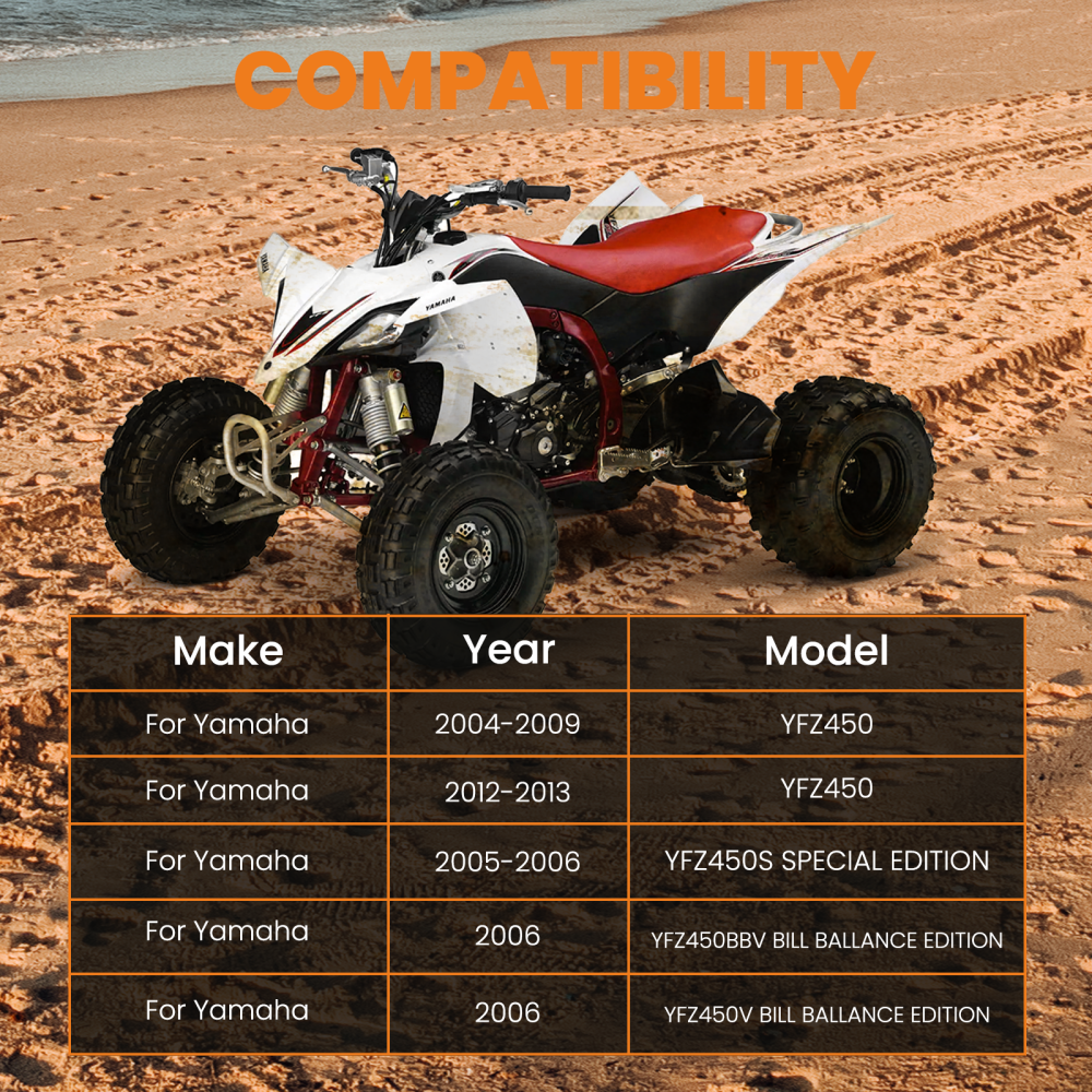 Front Lower Upper A-Arms compatible for Yamaha YFZ450 YFZ450V Control arms