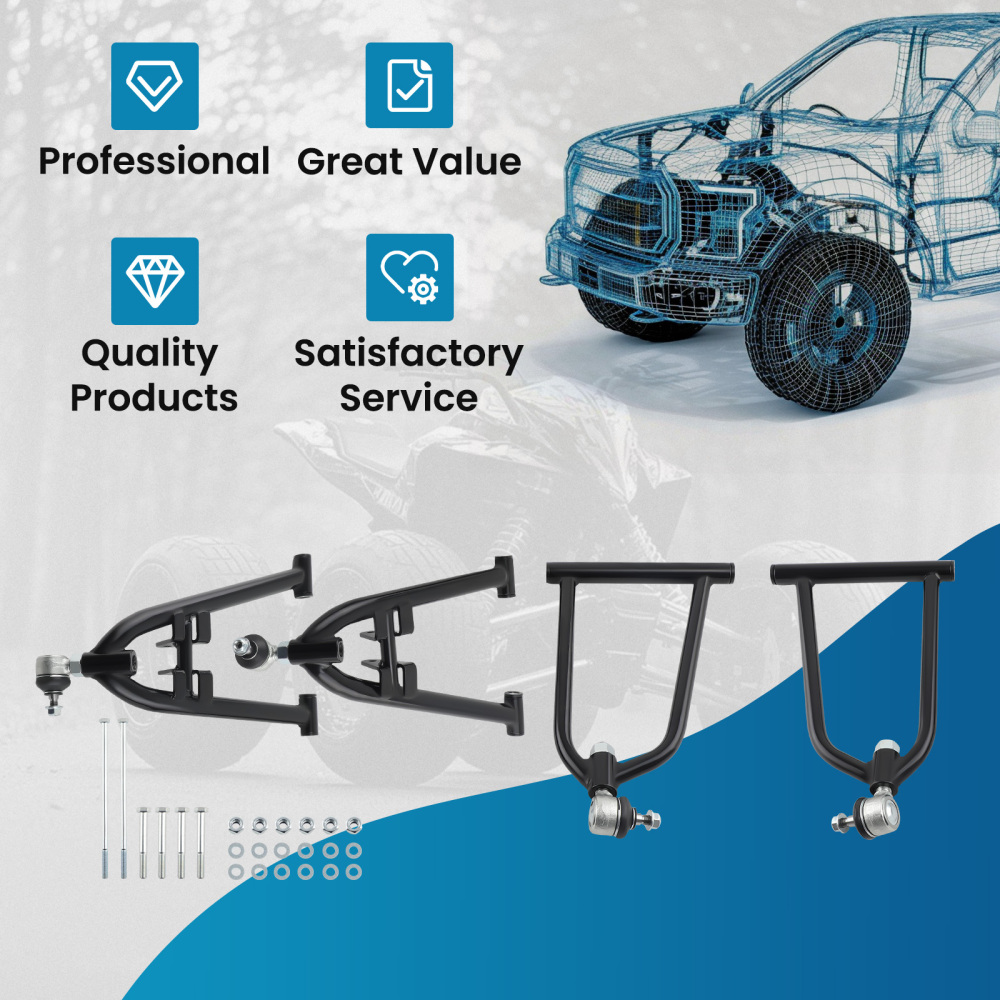 Front Lower Upper A-Arms compatible for Yamaha YFZ450 YFZ450V Control arms