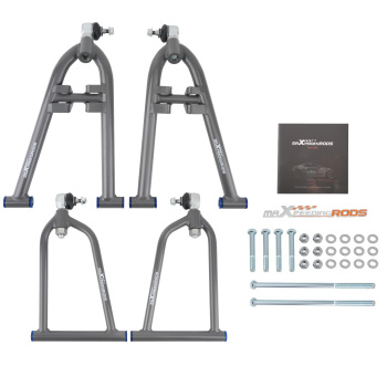 Suspension Front Lower Upper A-Arms Kit for 2004-2013 compatible for Yamaha YFZ450 Control arms