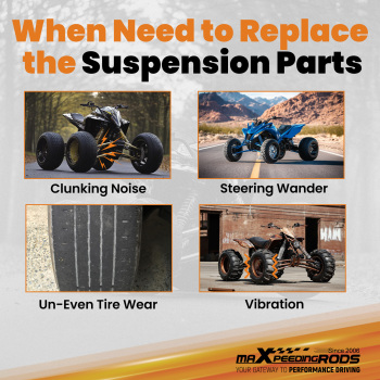 Suspension Front Lower Upper A-Arms Kit for 2004-2013 compatible for Yamaha YFZ450 Control arms