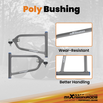 Suspension Front Lower Upper A-Arms Kit for 2004-2013 compatible for Yamaha YFZ450 Control arms