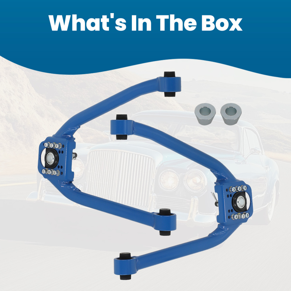 Pair Adjustable Front Upper Camber Control Arms Set compatible for Nissan 350Z Z33 2003-09