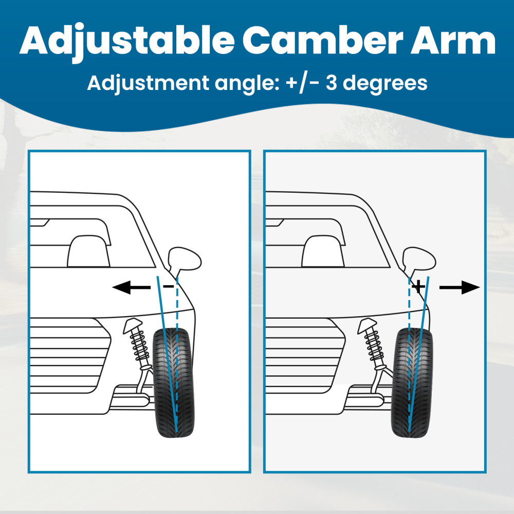Pair Adjustable Front Upper Camber Control Arms Set compatible for Nissan 350Z Z33 2003-09