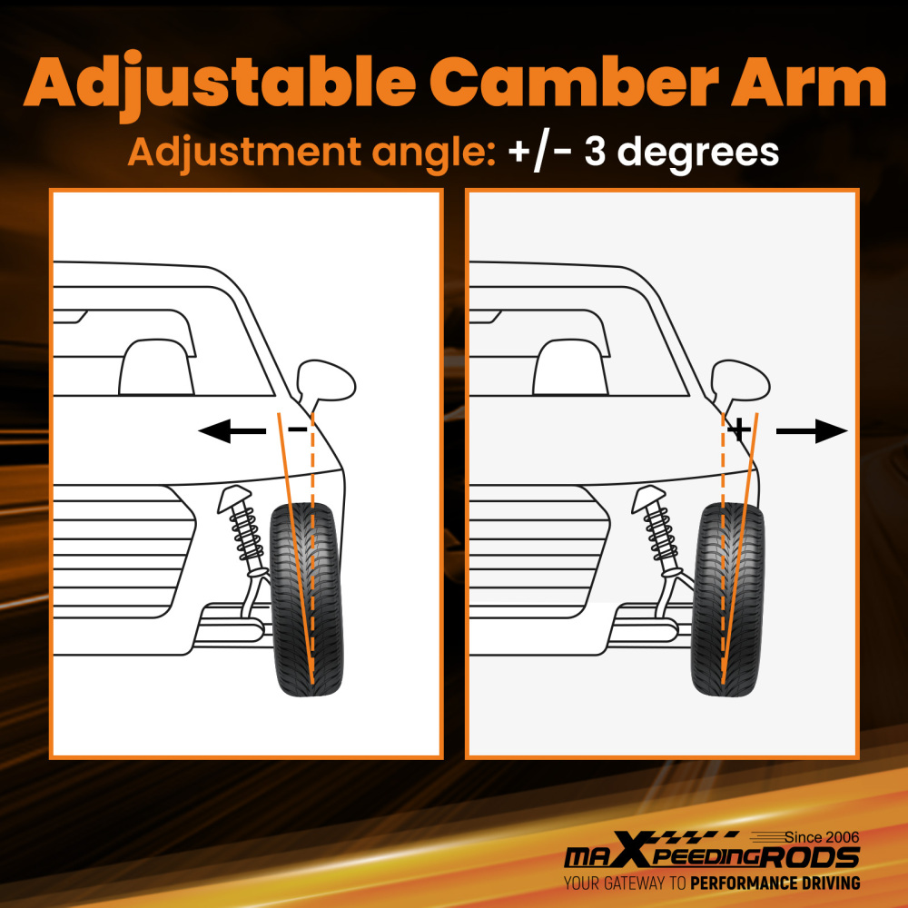 2pcs Adjustable Front Upper Camber Control Arms Kit compatible for Infiniti G35 2003-2007