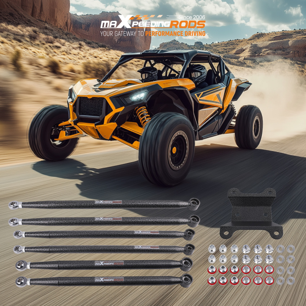 Boxed Rear Radius Rods Set compatible for Can-Am Maverick X3 72 Turbo/X RC/X MR/X RS/MAX