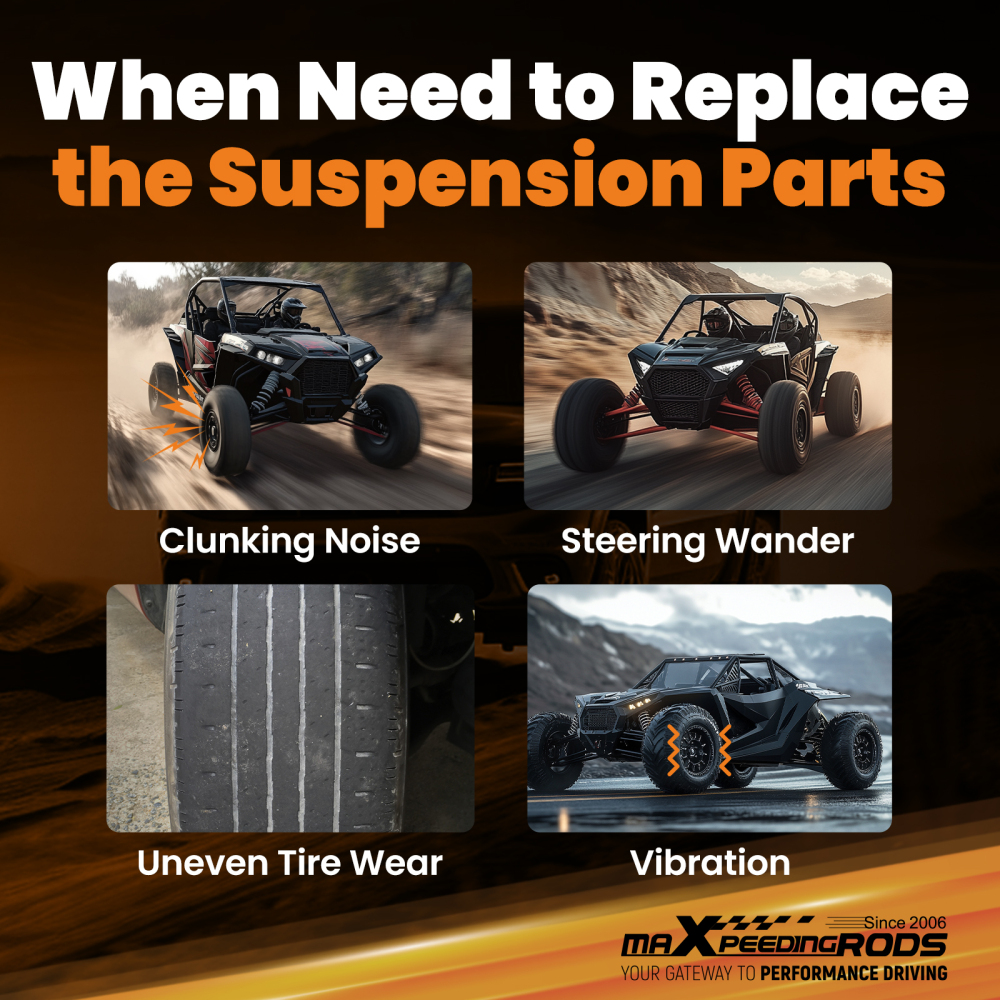 High Clearance Rear Radius Arms Rods Set compatible for Polaris RZR XP 1000 2014+