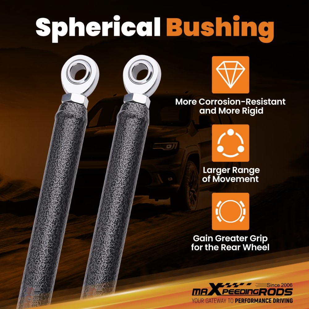 High Clearance Rear Radius Arms Rods Set compatible for Polaris RZR XP 1000 2014+