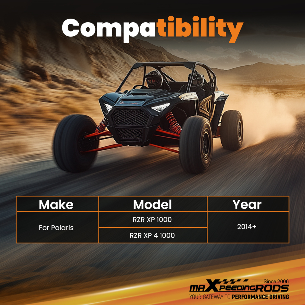 High Clearance Rear Radius Arms Rods Set compatible for Polaris RZR XP 1000 2014+