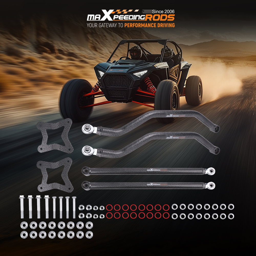 High Clearance Rear Radius Arms Rods Set compatible for Polaris RZR XP 1000 2014+