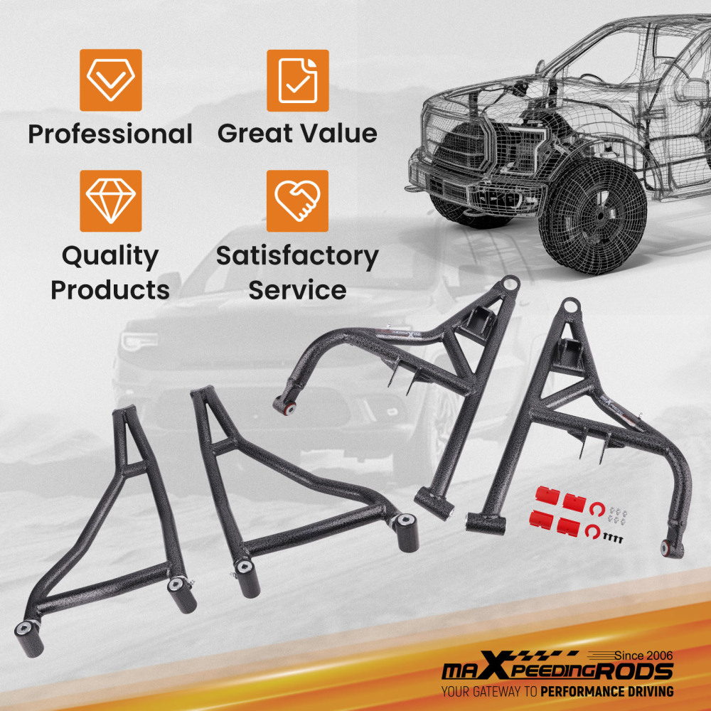 High Clearance Front Upper Lower A-Arms compatible for Polaris RZR XP 1000 / 4 Turbo 14-23
