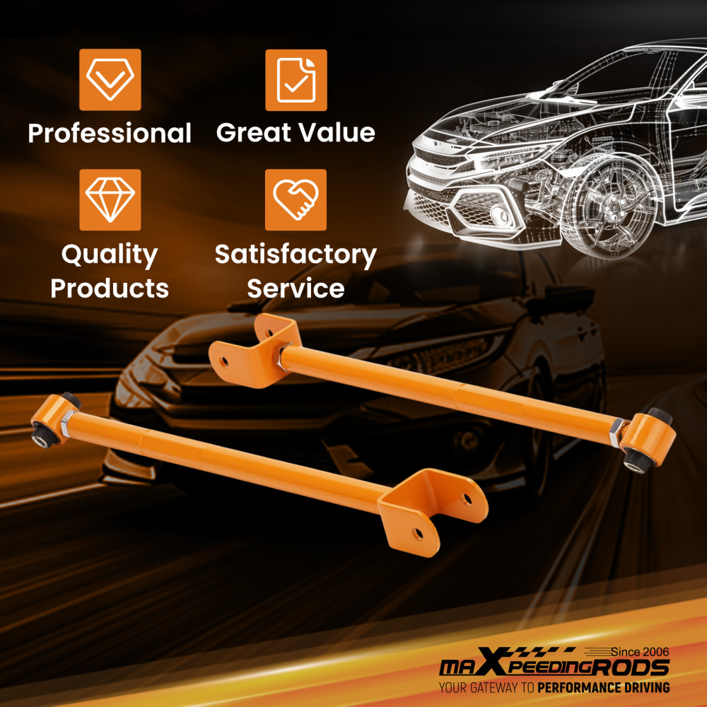 Golden Adjustable Rear Lower Control Arms/ Bar Camber Kit compatible for BMW E46 E36 E89 Z4 suspension arms