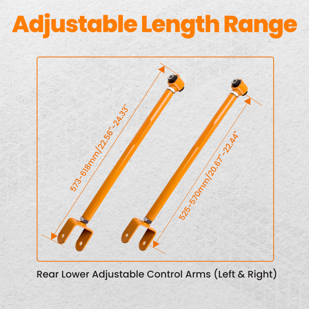 Golden Adjustable Rear Lower Control Arms/ Bar Camber Kit compatible for BMW E46 E36 E89 Z4 suspension arms