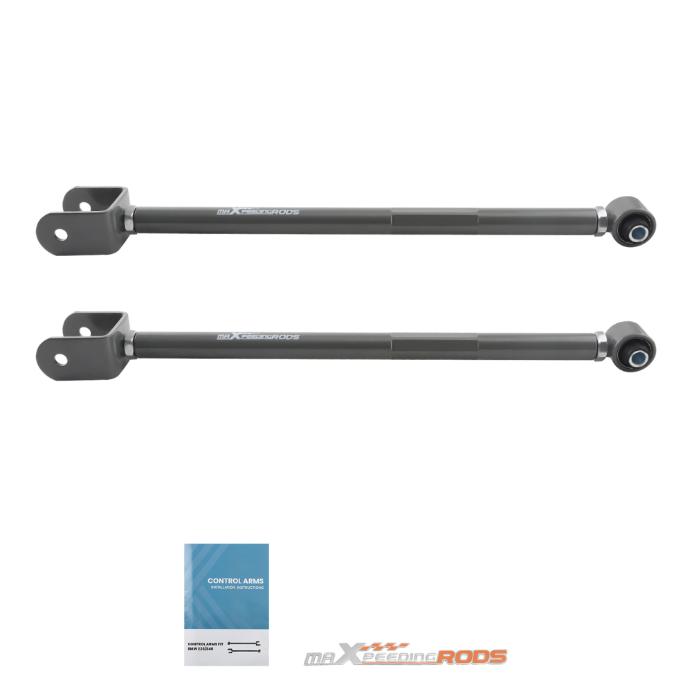 Pair Rear Adjustable Lower Camber Control Arm Kit compatible for BMW E46 323 325 328 330