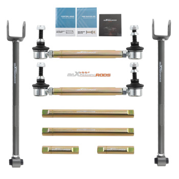 Front Sway Bar End Link + Rear Lower Control Camber Arms compatible for BMW E36 E46 M3 328i