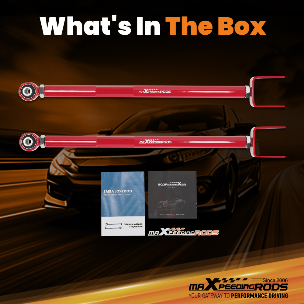 Adjustable Rear Lower Camber Control Arms Kit compatible for BMW E36/E46/E83/E85/E86/E89suspension arms