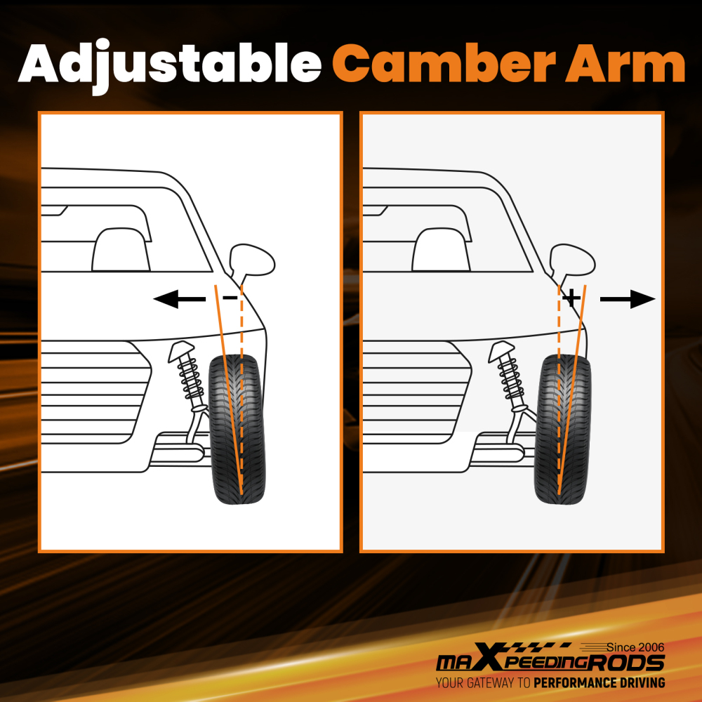 Adjustable Rear Lower Camber Control Arms Kit compatible for BMW E36/E46/E83/E85/E86/E89suspension arms