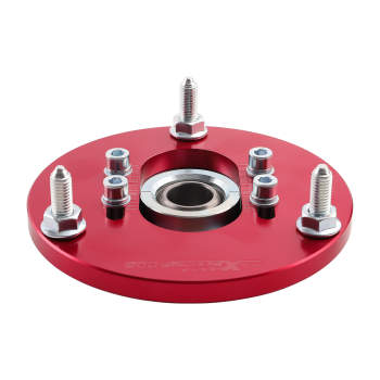 6 Pc Adjustable Control Arm + Camber Plates + Control Arm Bushings compatible for BMW E46