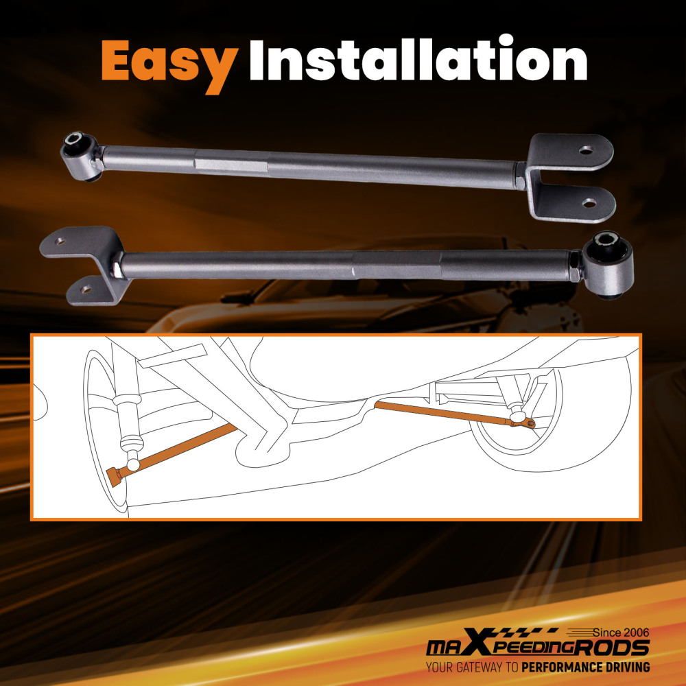 Adjustable Rear Camber Control Arm Kits compatible for BMW E36 E46 3 Series X3 Z4 Silver