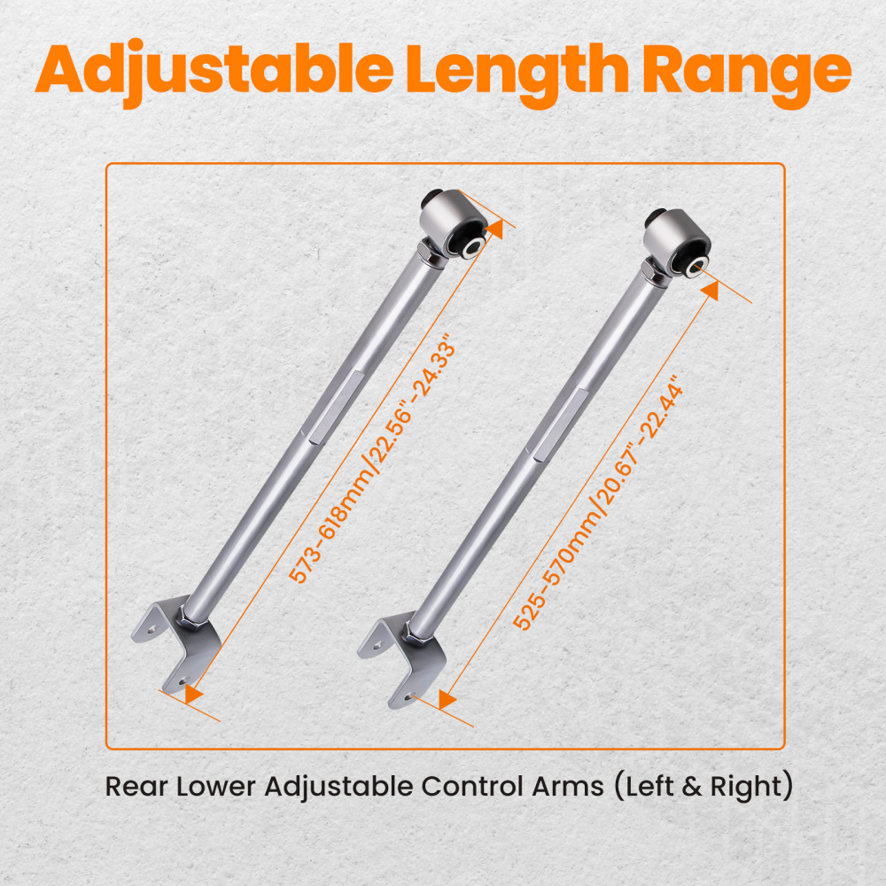 Adjustable Rear Camber Control Arm Kits compatible for BMW E36 E46 3 Series X3 Z4 Silver