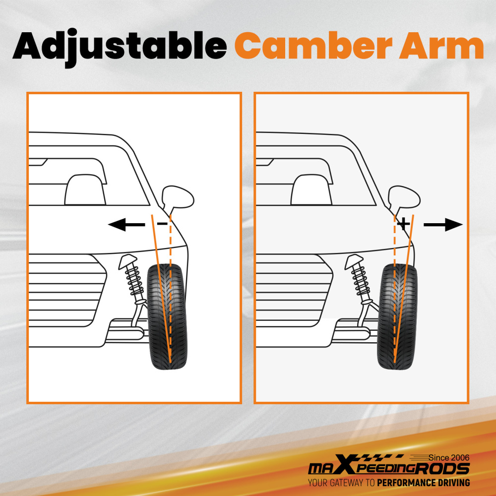 2x Rear Lower Control Arms Camber Kit compatible for BMW 95-05 E46/E36 +3.0 To -1.0 Degrees