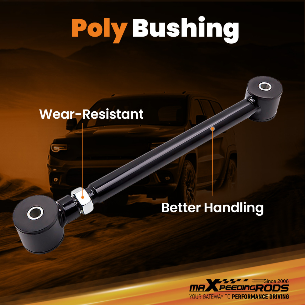 4 Pcs Rear Trailing Control Arms Upper + Lower Kit compatible for Buick Rainier 2004-2007