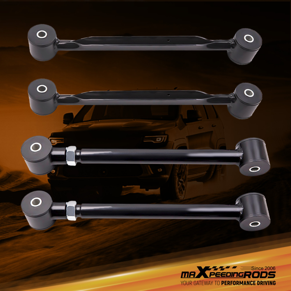 4 Pcs Rear Trailing Control Arms Upper + Lower Kit compatible for Buick Rainier 2004-2007