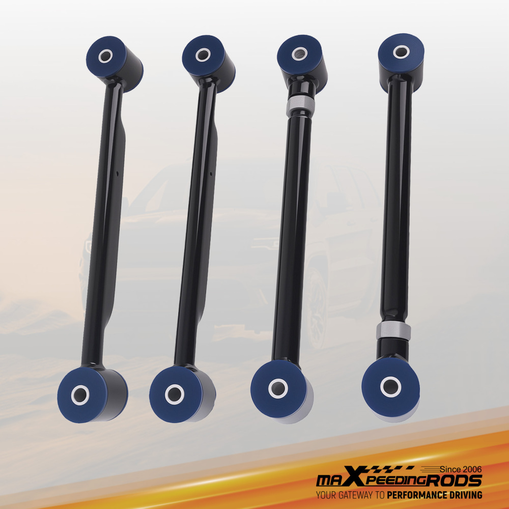 4 Pcs Rear Trailing Control Arms Upper + Lower Kit compatible for Buick Rainier 2004-2007