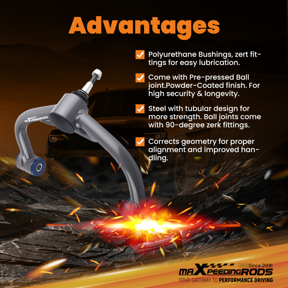 Front Upper Control Arm 2-4 Lift for Chevy GMC Sierra 2500HD 3500HD 2011-2019