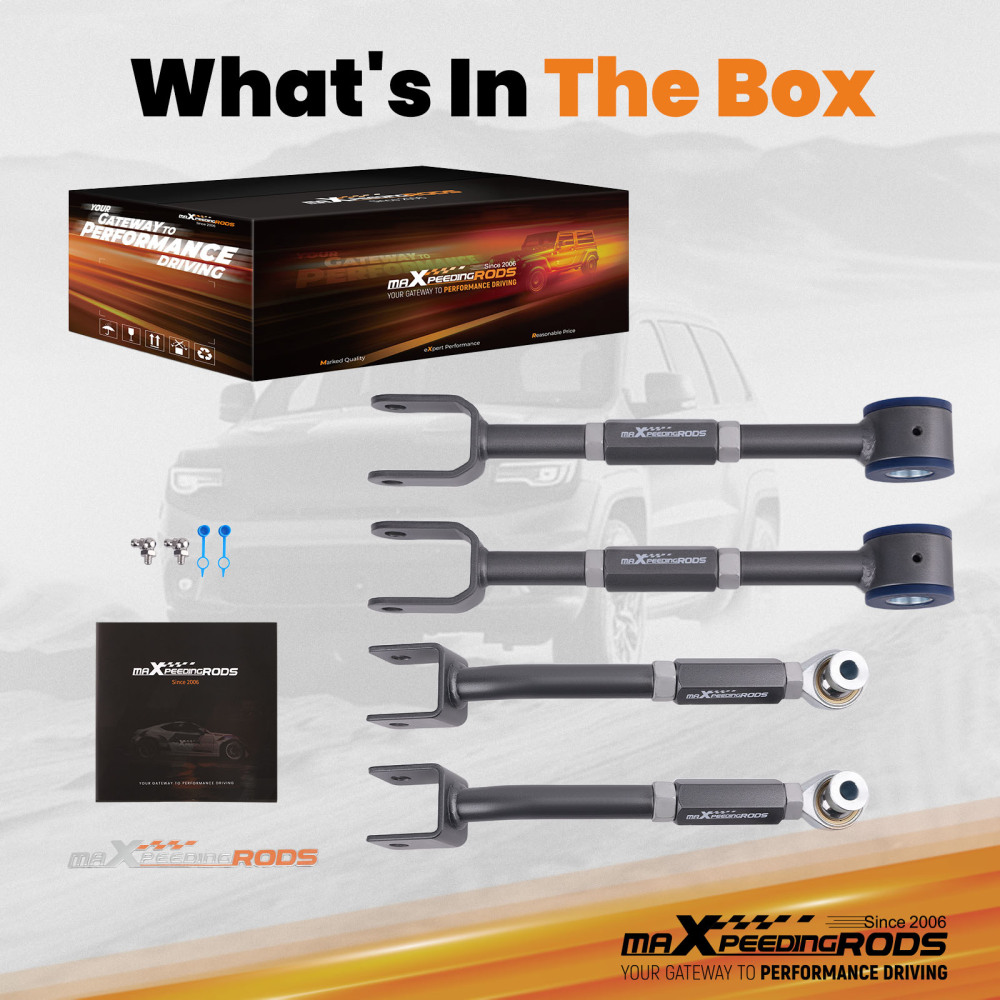 Adjustable Alignment Rear Camber Arms + Toe Traction Kit compatible for Nissan 350Z Z33 2003-2009