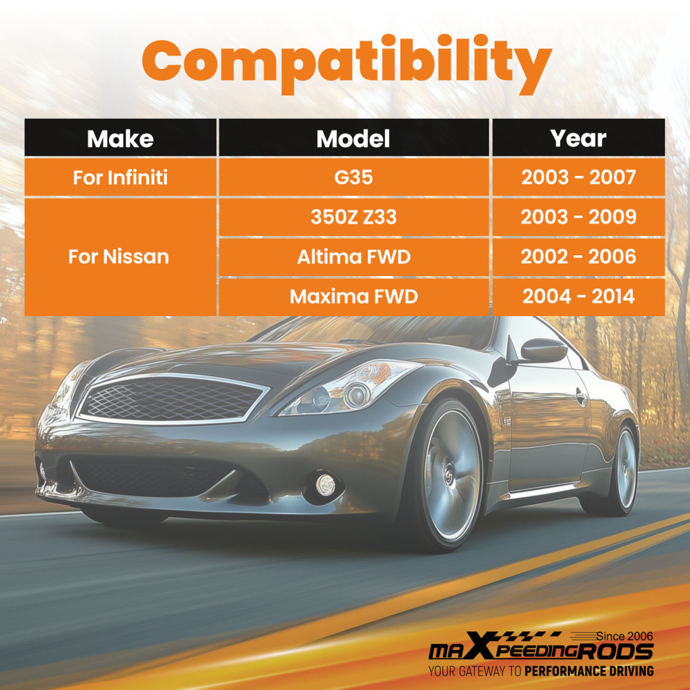 Adjustable Alignment Rear Camber Arms + Toe Traction Kit for Nissan 350Z Z33 2003-2009