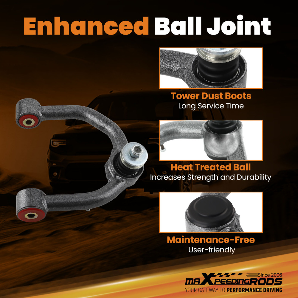 2-4 Inch Front Upper Control Arms Kit For 96-02 compatible for Toyota 4Runner / 95-04 compatible for Tacoma