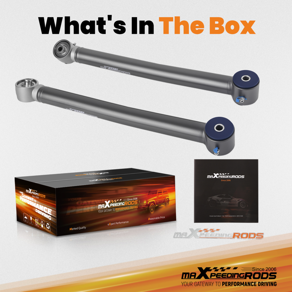 Pair Adjustable Front Lower Control Arms 0-6 Lift Kit for Wrangler JK 2007-2018