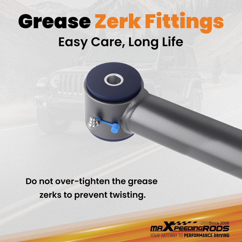 Pair Adjustable Front Lower Control Arms 0-6 Lift Kit for Wrangler JK 2007-2018