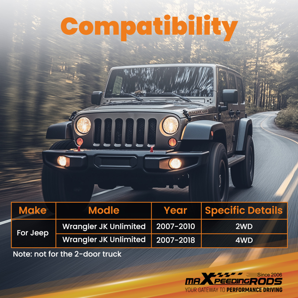 Pair Adjustable Front Lower Control Arms 0-6 Lift Kit for Wrangler JK 2007-2018