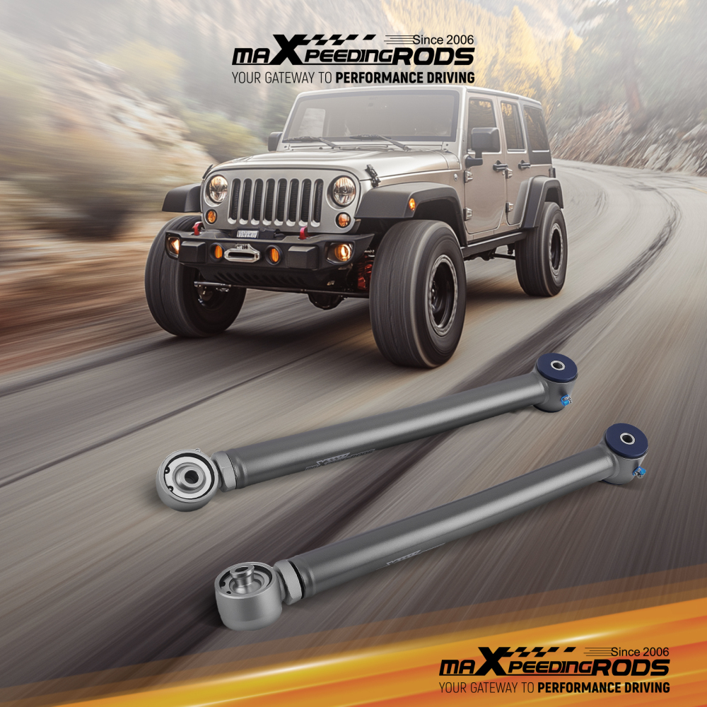 Pair Adjustable Front Lower Control Arms 0-6 Lift Kit for Wrangler JK 2007-2018